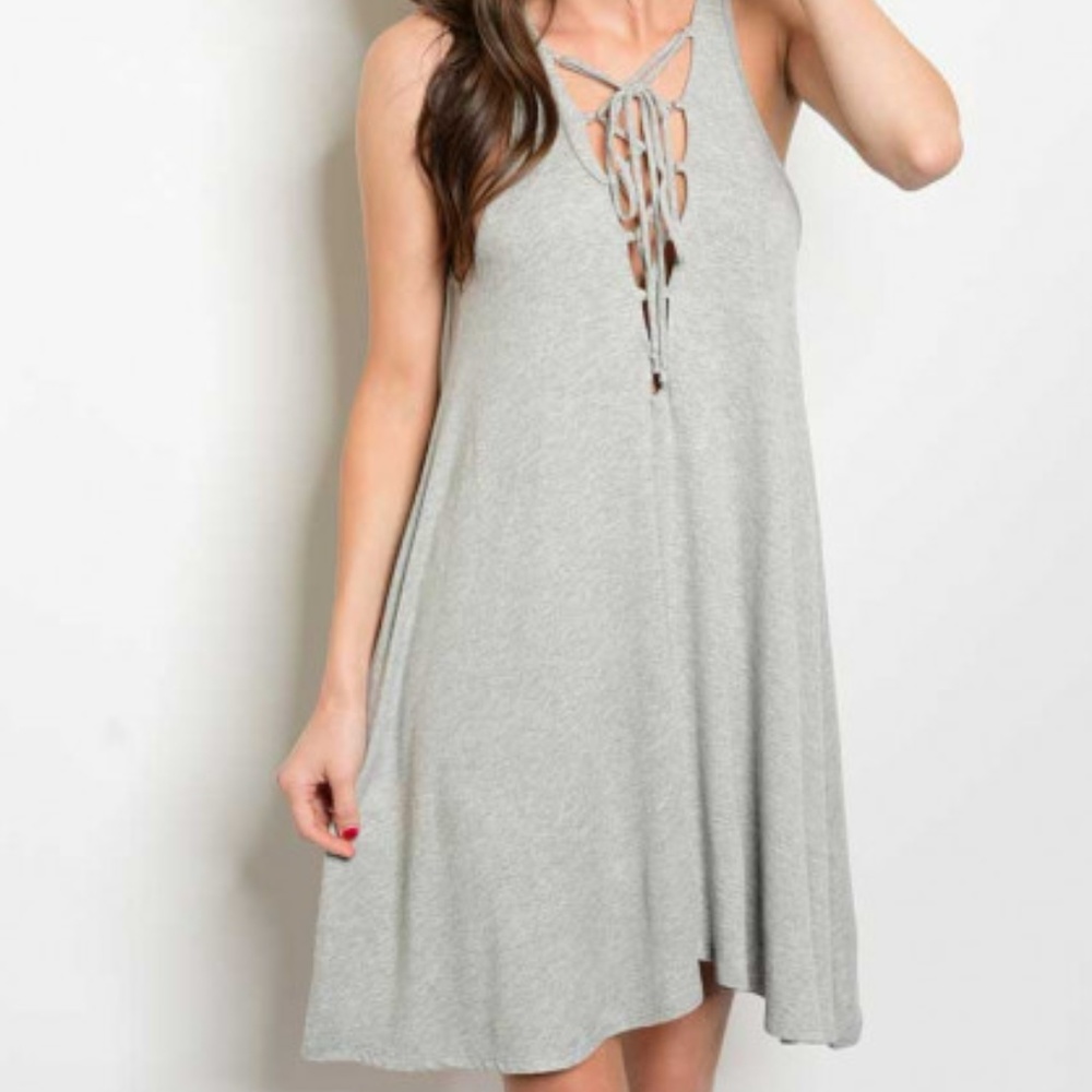 GRAY TUNIC DRESS